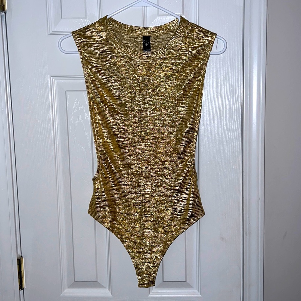 Brand new gold bodysuit
